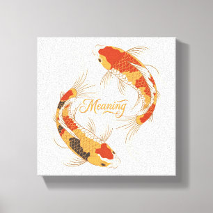 Japanese Koi Fish Symbol of Meaning and Purpose Canvas Print