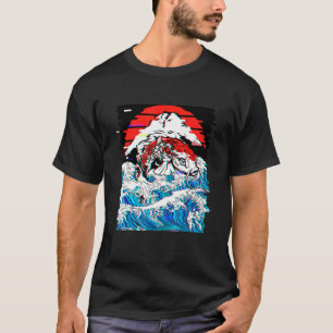 Japanese Koi Fish Vaporwave Japan Kanagawa Wave Mt T-Shirt