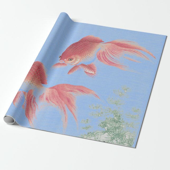 JAPANESE KOI FISH Wrapping Paper (Unrolled)
