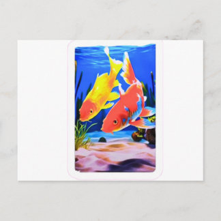 Japanese Koi Fish Zen Harmony - Symbol of Good Luc Holiday Postcard