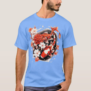 Japanese Koi p Nishikigoi Fish Cherry Blossom T-Shirt