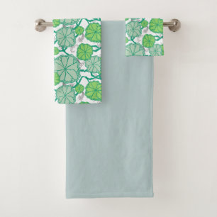 Japanese Koi Pond Bath Towel Set