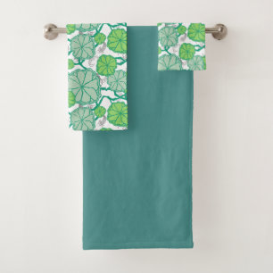 Japanese Koi Pond Bath Towel Set