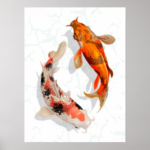 Japanese Koi Pond Poster