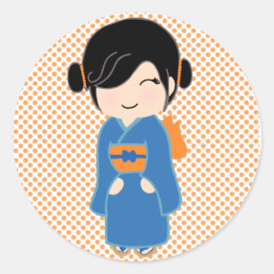 Japanese Kokeshi Doll Sticker