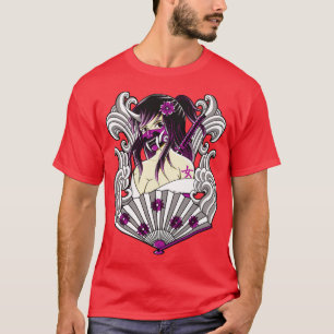 japanese kunoichi with oni mask T-Shirt