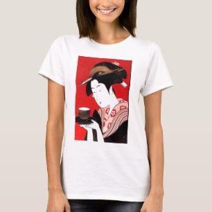 Japanese Lady Tea Serving Ceremony Art Print T-Shirt
