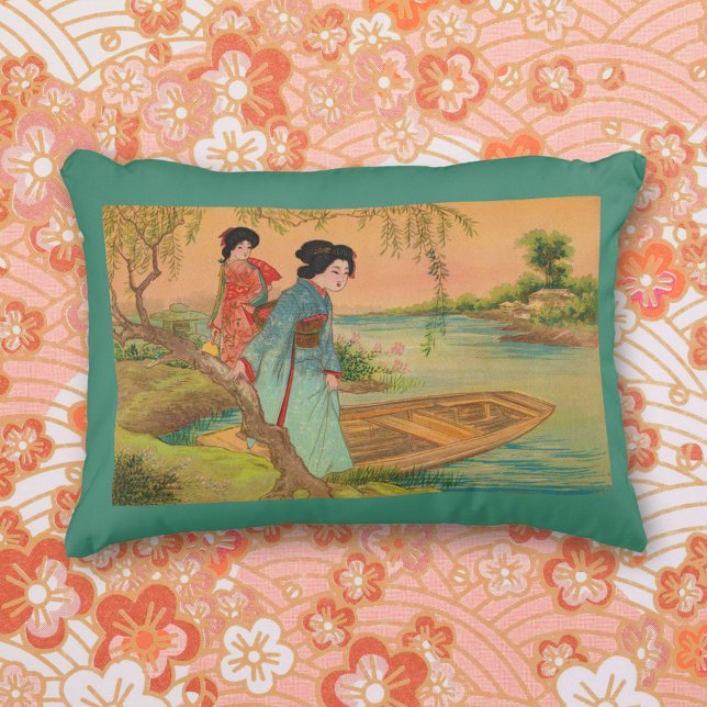 Japanese Lakeside Accent Pillow (Creator Uploaded)