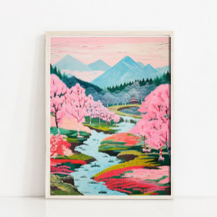 Japanese Landscape Art Painting, Japanese Poster, Poster