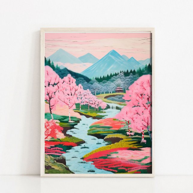 Japanese Landscape Art Painting, Japanese Poster,  Poster (Creator Uploaded)