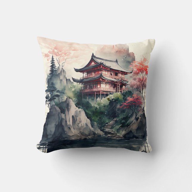 Japanese landscape cushion (Front)