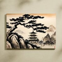 Japanese Landscape Ink Painting