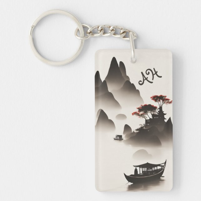 Japanese landscape - key ring (Front)