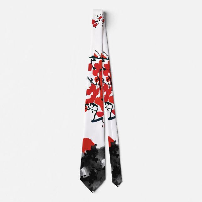 Japanese landscape Neck Tie (Front)