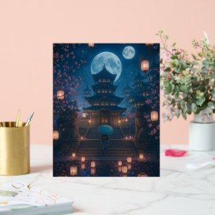 Japanese Lantern Festival Art Acrylic Sign