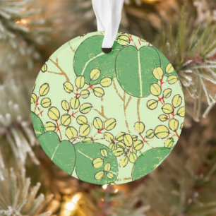 Japanese Leaf Floral Botanical Art Pattern Ornament