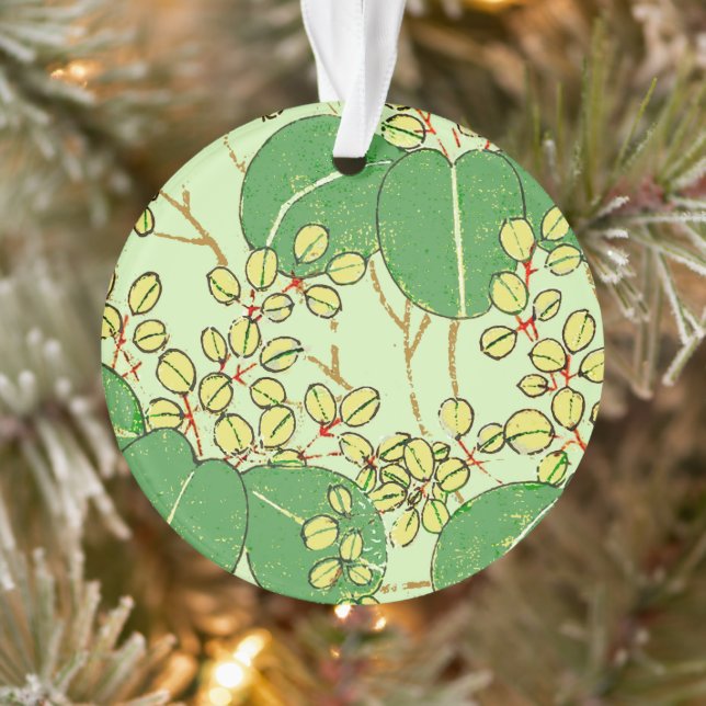 Japanese Leaf Floral Botanical Art Pattern Ornament (Tree)