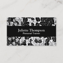 Japanese Leaf Print, Black and White