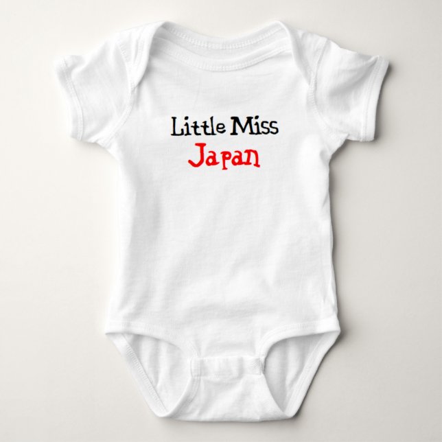 japanese little miss baby bodysuit (Front)