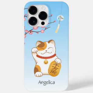 Japanese Lucky Cat, Calico Maneki Neko Case-Mate iPhone 14 Pro Max Case