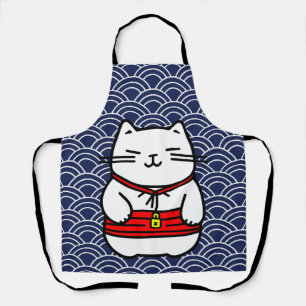 Japanese Lucky Cat or Maneki-Neko Apron