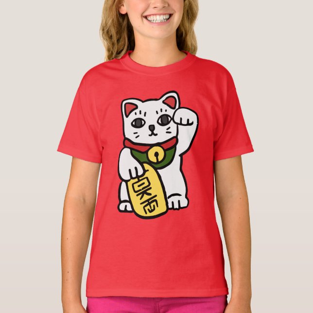 Japanese Lucky Cat T-Shirt (Front)