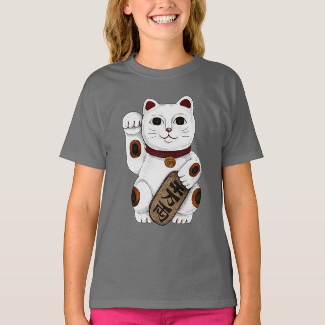 Japanese Lucky Cat T-Shirt (Front)