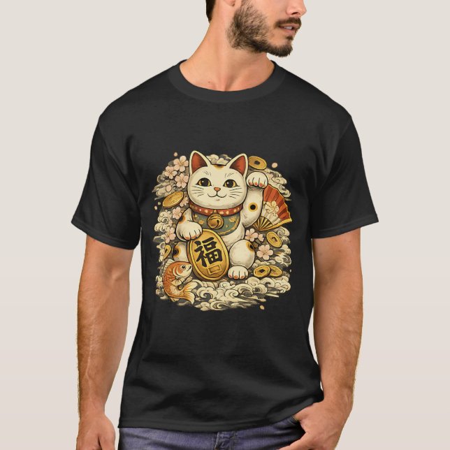 Japanese Lucky Cat T-Shirt (Front)