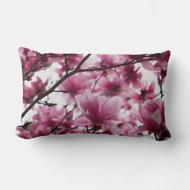Japanese Magnolia Throw Pillow (Front)