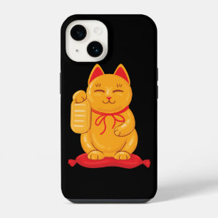 Japanese Maneki Neko Gold Cat, Symbol of Wealth iPhone 14 Case