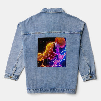 Japanese manga anime tanjiro  denim jacket