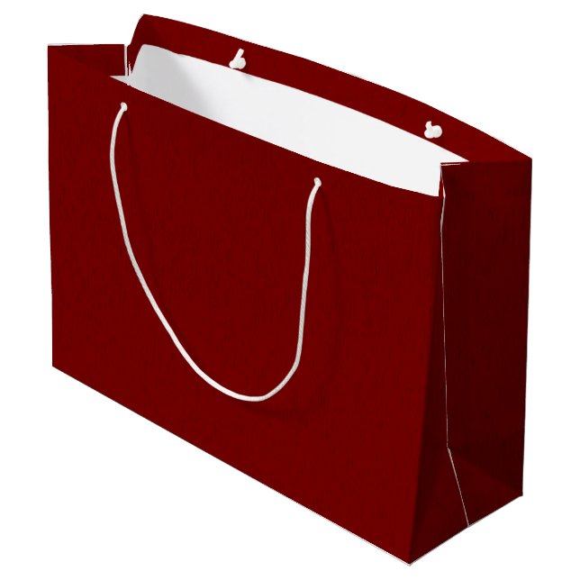 Japanese Maple, Dark Red Velvet Textured Large Gift Bag (Back Angled)