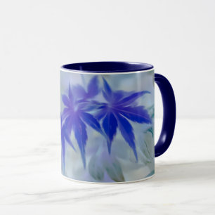 Japanese Maple In Blue Mug