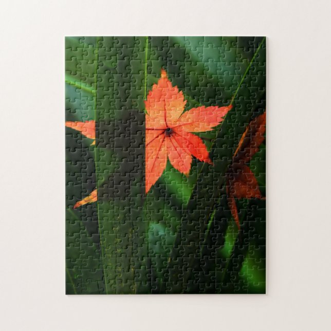 Japanese Maple Leaf Jigsaw Puzzle (Vertical)