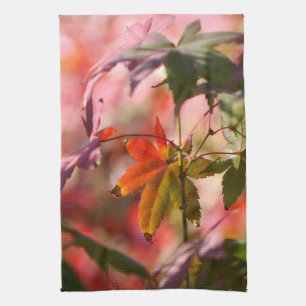 Japanese Maple Leaves Tea Towel