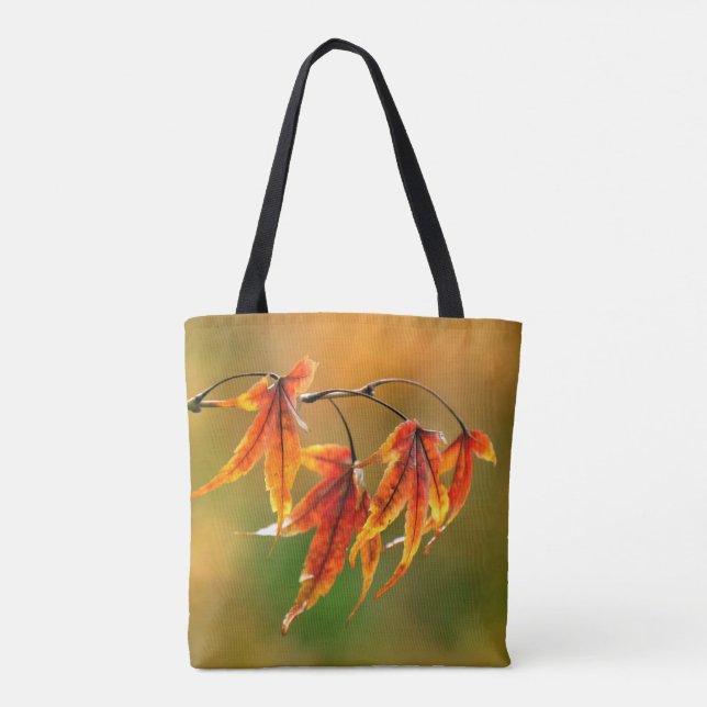 Japanese Maple Leaves Tote Bag (Back)