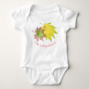 Japanese Maple on a Baby Bodysuit