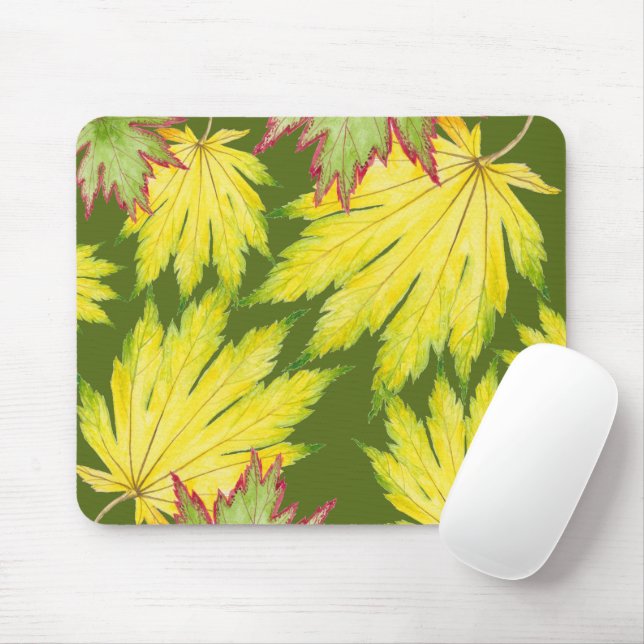 Japanese Maple on a Mouse Pad (With Mouse)