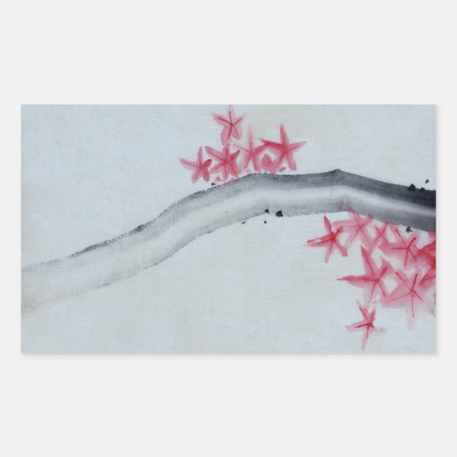 Japanese Maple Rectangular Sticker (Front)