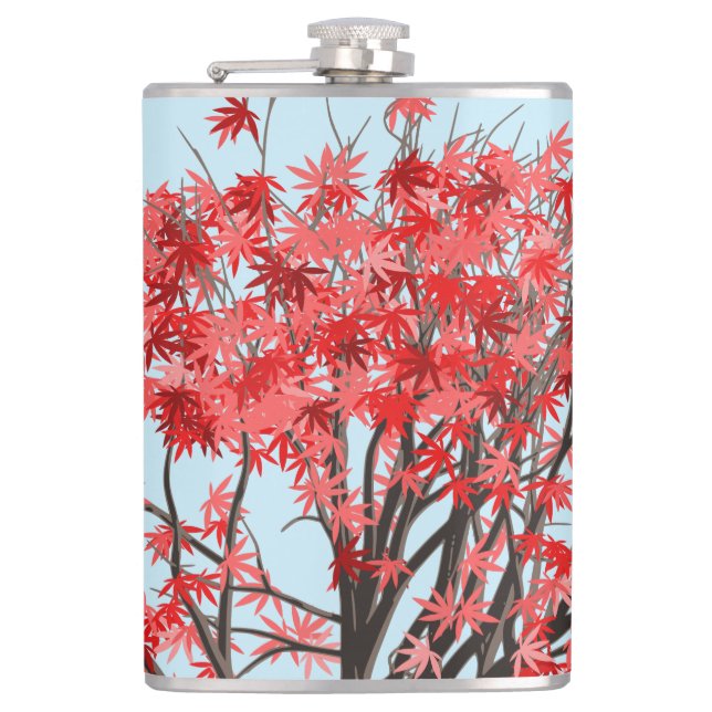 Japanese Maple Tree Hip Flask (Front)