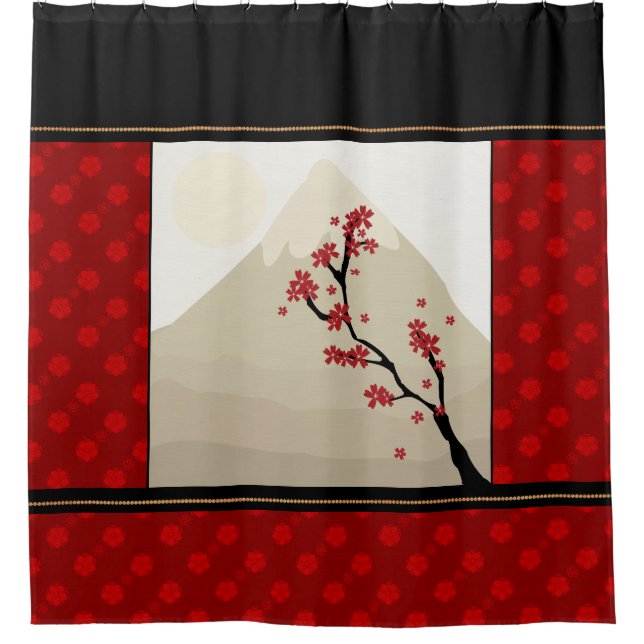 Japanese Maple Tree Shower Curtain (Front)