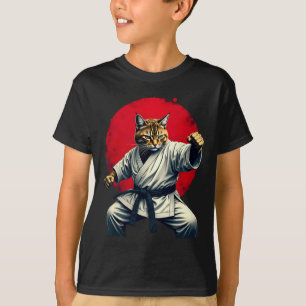 Japanese Martial Art Judo Karate Cat For Men Women T-Shirt