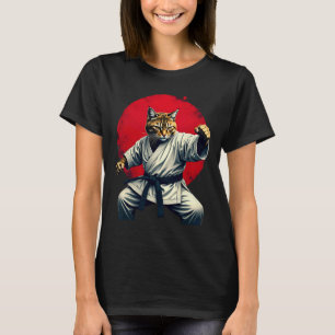 Japanese Martial Art Judo Karate Cat For Men Women T-Shirt