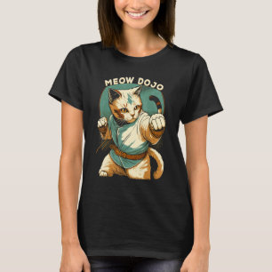 Japanese Martial Arts Karate Cat Meow Dojo T-Shirt