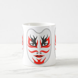 Japanese mask coffee mug