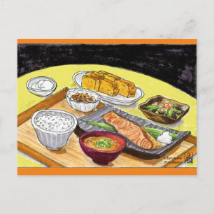 Japanese Meal Postcard