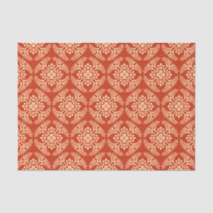Japanese Medallion Pattern, Mandarin Orange Tissue Paper