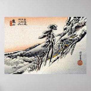 Japanese men and Snowscape no.1 Poster