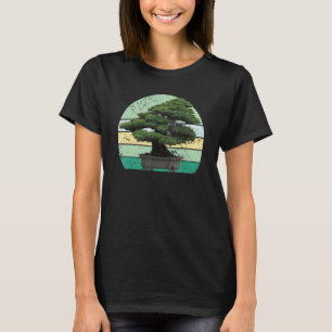 Japanese Men And Women Sunset Japan Retro Bonsai T T-Shirt
