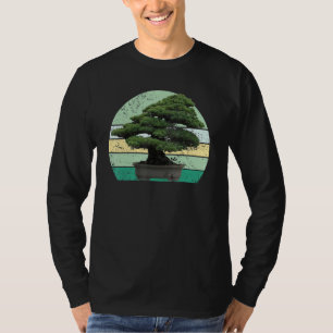 Japanese Men And Women Sunset Japan Retro Bonsai T T-Shirt